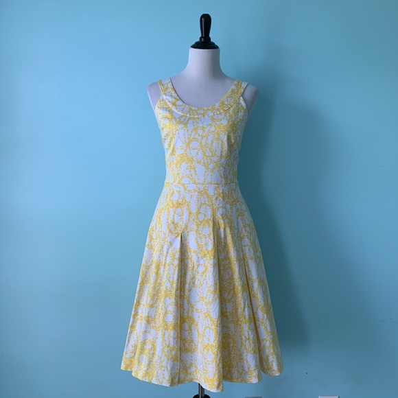 Calvin Klein Dresses & Skirts - Calvin Klein A-Line Yellow & White Floral Dress